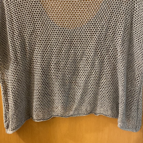 Torrid Open Stitch Knit Cropped Pullover Top Sweater Cover Up Gray Plus 2/2X - Picture 10 of 10